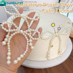Pearl Bow Cake Topper