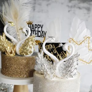 Swan Pair Cake topper