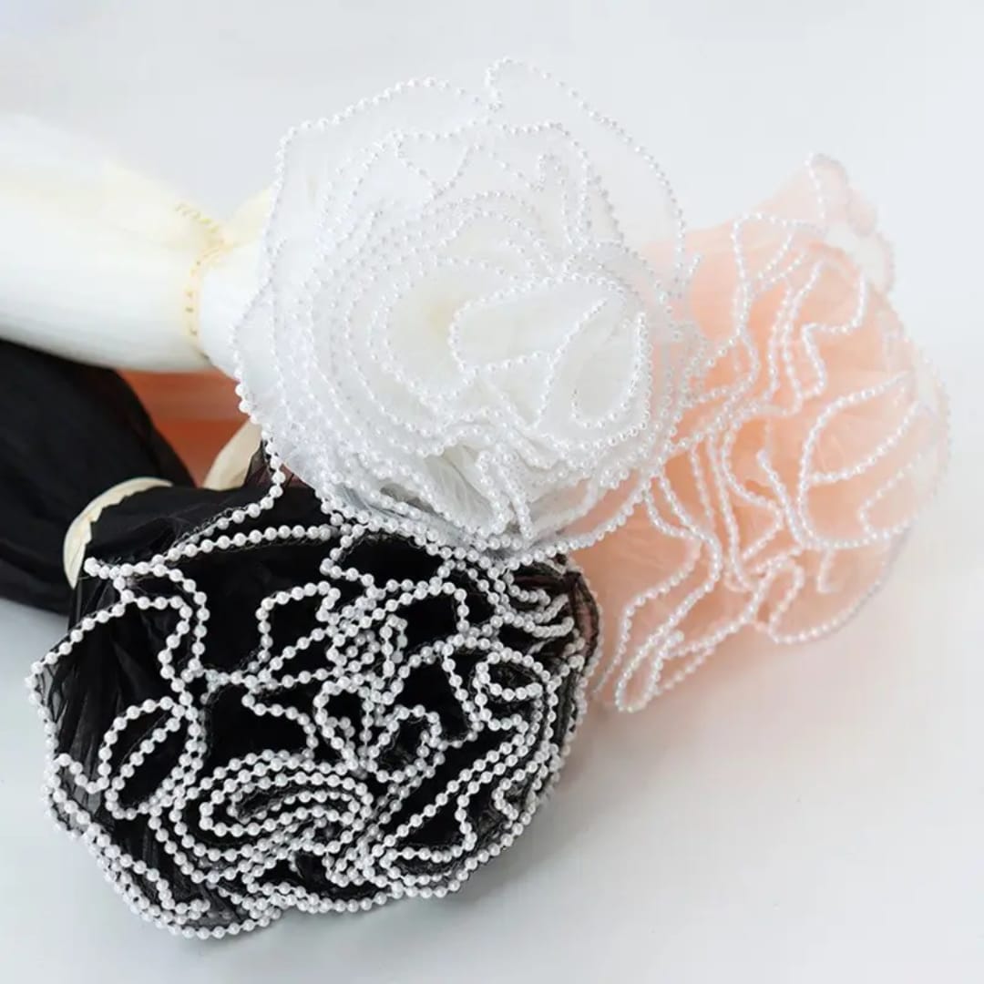 Pearl Lace For Bouquet Cake